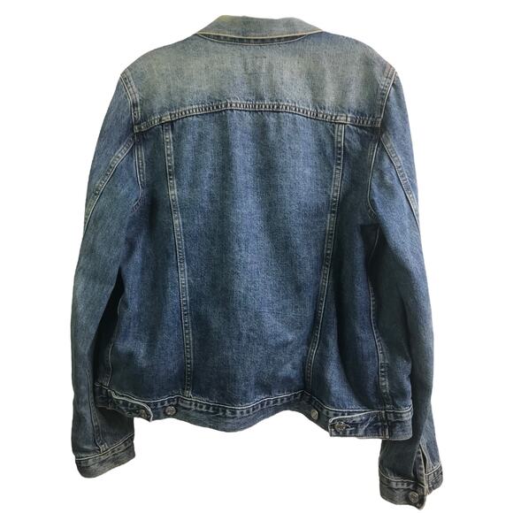 Gap 1969 Jeans Jacket Womens Size L Blue Denim Cotton Button Up Collar - Picture 3 of 13